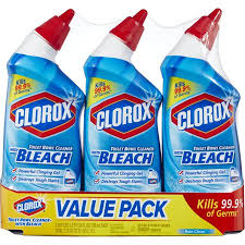 Clorox Toilet Bowl Cleaner With Bleach Rain Clean 24 Oz 3 Pack