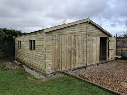 20 x 24 6x7 2m timber double garage