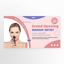 makeup banner templates psd design for