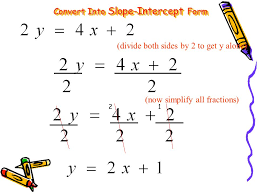 How To Convert To Slope Intercept Form