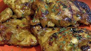 Baked Honey Curry Chicken Thighs gambar png