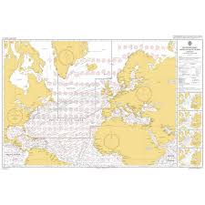 Admiralty Chart 5124 1 Routeing Chart North Atlantic Ocean January