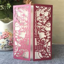 Us 80 0 100pcs Tower Laser Cut Wedding Invitations Card Quinceanera Invitations Sweet 16 Party Decorations Greeting Gift Card In Cards Invitations