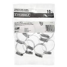 stainless steel hose clamp 10 pack