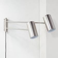 Duo Cylindrical Brushed Nickel Wall Sconce