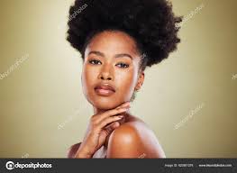 black woman portrait beauty skincare
