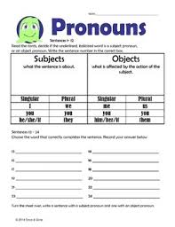 Subject Object Pronouns