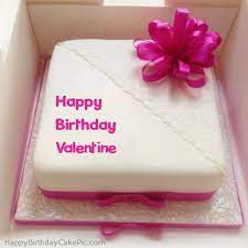 Romantic happy valentines day images with name. Pink Happy Birthday Cake For Valentine