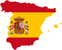 map of spain flag spain map with flag