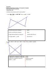 … congruent and similar triangles. Congruent Triangles Proof Answered Geometry Writing Assignment Proofs On Congruent Triangles Each Proof Is Worth 10 Points Total Points 50 Course Hero