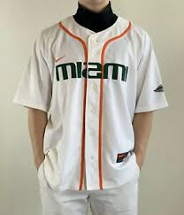 Shop men's baseball jerseys and jersey shirts at zumiez, carrying sports team jerseys and streetwear jersey shirts from brands like crooks & castles, stussy, and primitive. Mens University Of Miami Home Baseball Jersey Large Ebay