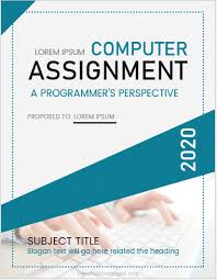 Computer Assignment Cover Page Templates For Ms Word Ms