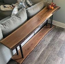 Curved Sofa Table Behind Couch