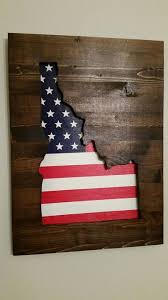 Idaho Wooden Patriotic Wall Art