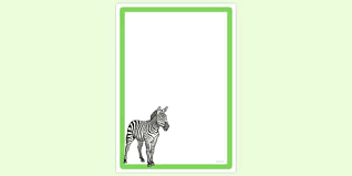 Free Simple Blank Zebra Page Border