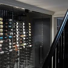 Basement Wine Cellar With Glass Sliding