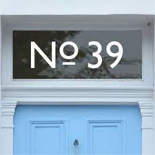 Gill House Number Sticker For Glass