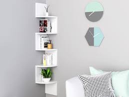 nemi 5 tier wall mounted corner shelf