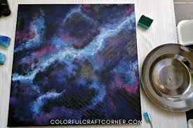 How To Paint A Galaxy Easy Acrylic
