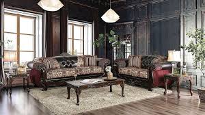 quirino living room set burgundy