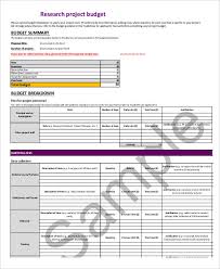 7 Research Budget Templates Word Pdf Excel Free