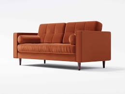 hayes 2 seater sofa burnt orange velvet