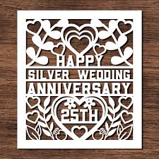 fl greeting card happy silver 25th