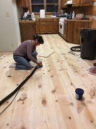 diy wide plank pine floors part 2