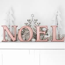 Free alphabet tracing worksheets, includes tracing and printing letters. Rose Gold Carved Christmas Wooden Noel Letters Metallic Painted Decor