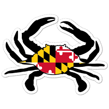 Maryland Crab Flag Outline Sticker Maryland Flag Car