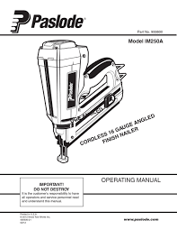 paslode im250a operating manual pdf