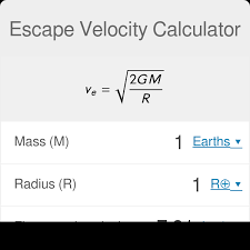 Escape Velocity Calculator