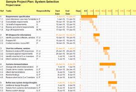 Sample Project Plan For Packaged System Selection