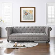 Seater Sofa In Opal Grey Velvet