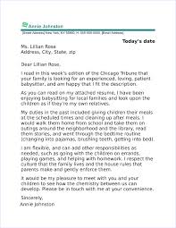 Babysitter Cover Letter Sample