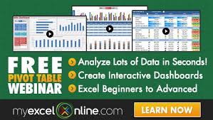 free excel pivot table course