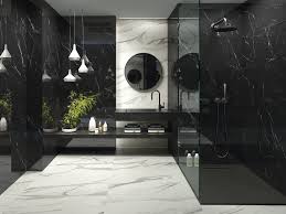 black and white marble effect tiles
