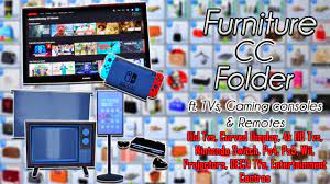 furniture cc folder tvs and gaming