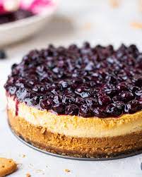 eggless blueberry cheesecake bake