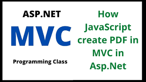 javascript create pdf in mvc in asp net