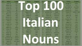 italian nouns commonly used words