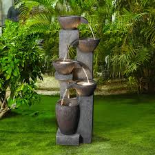 5 tier outdoor water fountains