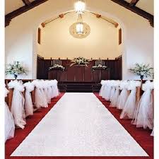 white wedding carpet aisle runner floor