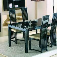 Black Glass Top Dining Table