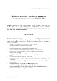 projekt oceny dorobku zawodowego - Pobierz pdf z Docer.pl