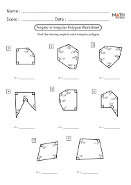 angles in polygons worksheets math monks