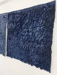 textile based wall works ink and indigo