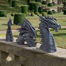 dragon gothic garden decor statue
