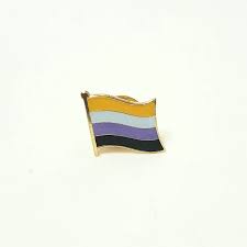 I understand the rainbow, and think the trans flag is. Nonbinary Flag Lapel Pin Gender Unbound