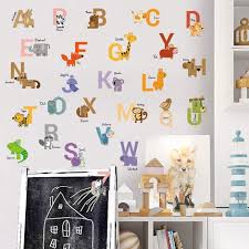 A Set Of Alphabet Wall Decals Animal